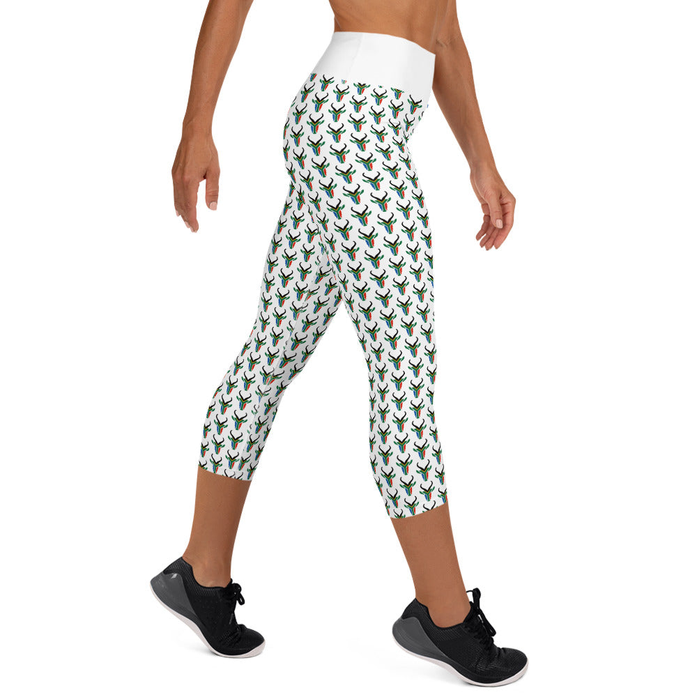 South African Springbok Yoga Capri Leggings