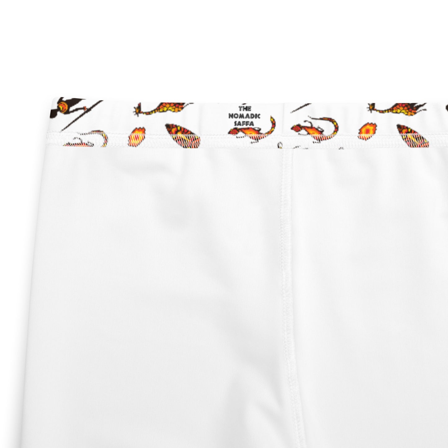 African Bushman & Wildlife Youth Leggings - White