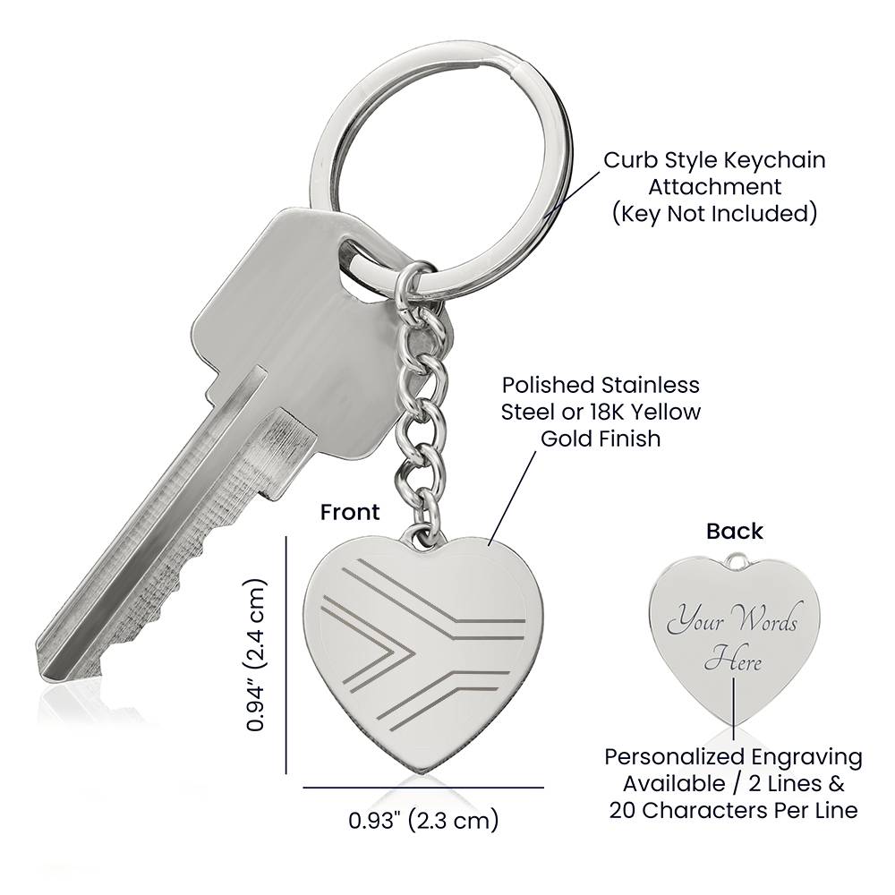 My South African heart belongs to ... Engraved Key chain