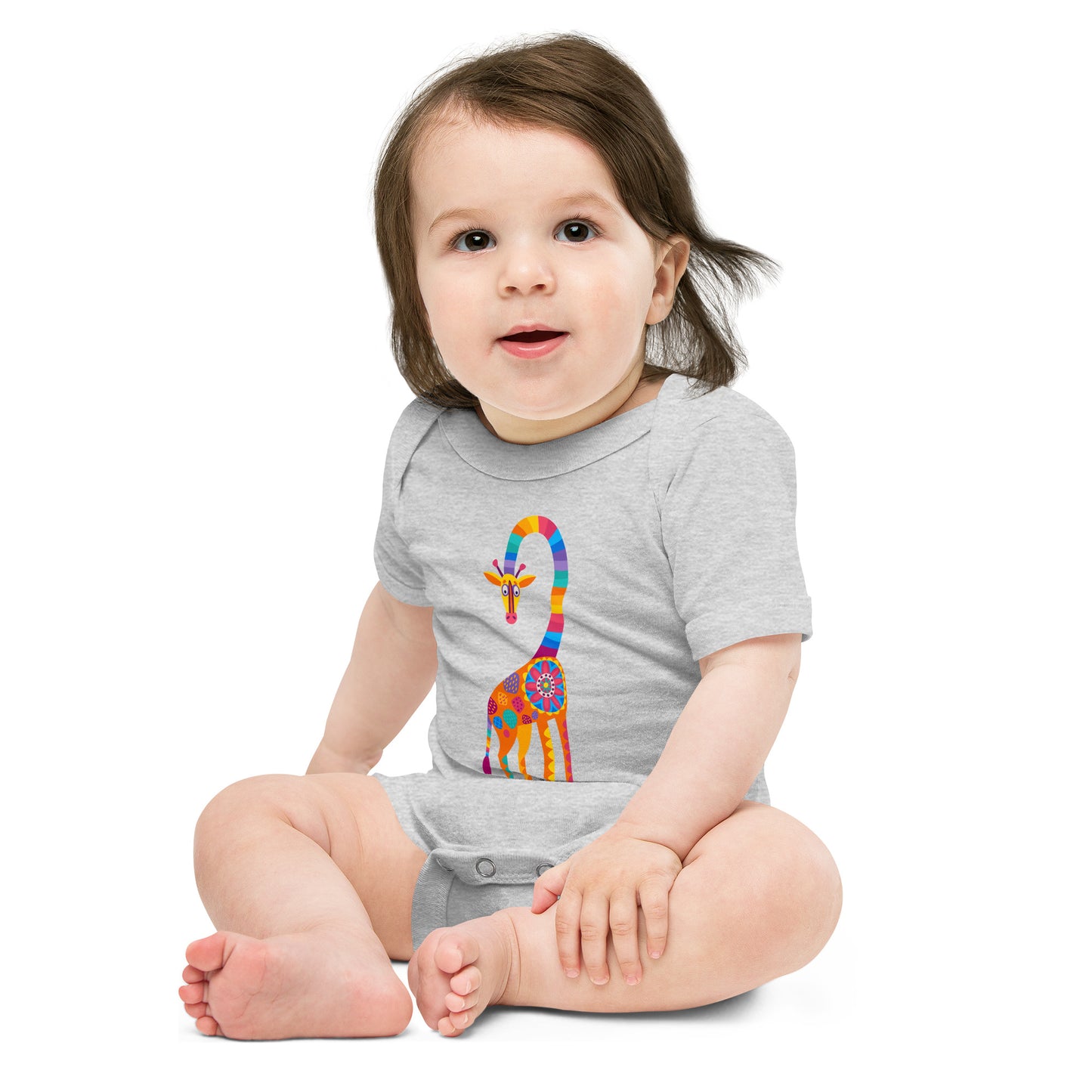 Curious Giraffe Baby short sleeve one piece