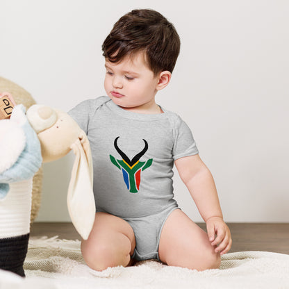 South Africa Colors Springbok Baby short sleeve one piece