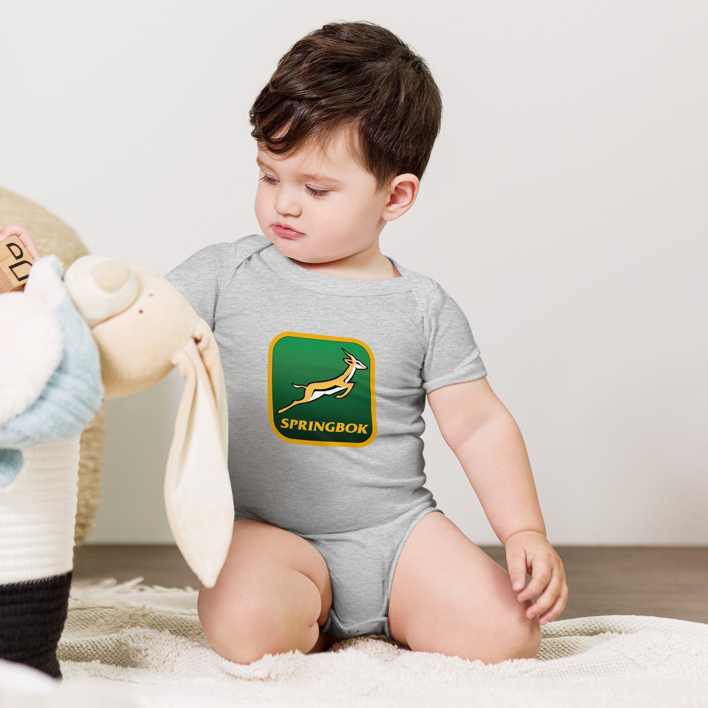 Springbok Fan Badge Custom Baby short sleeve one piece