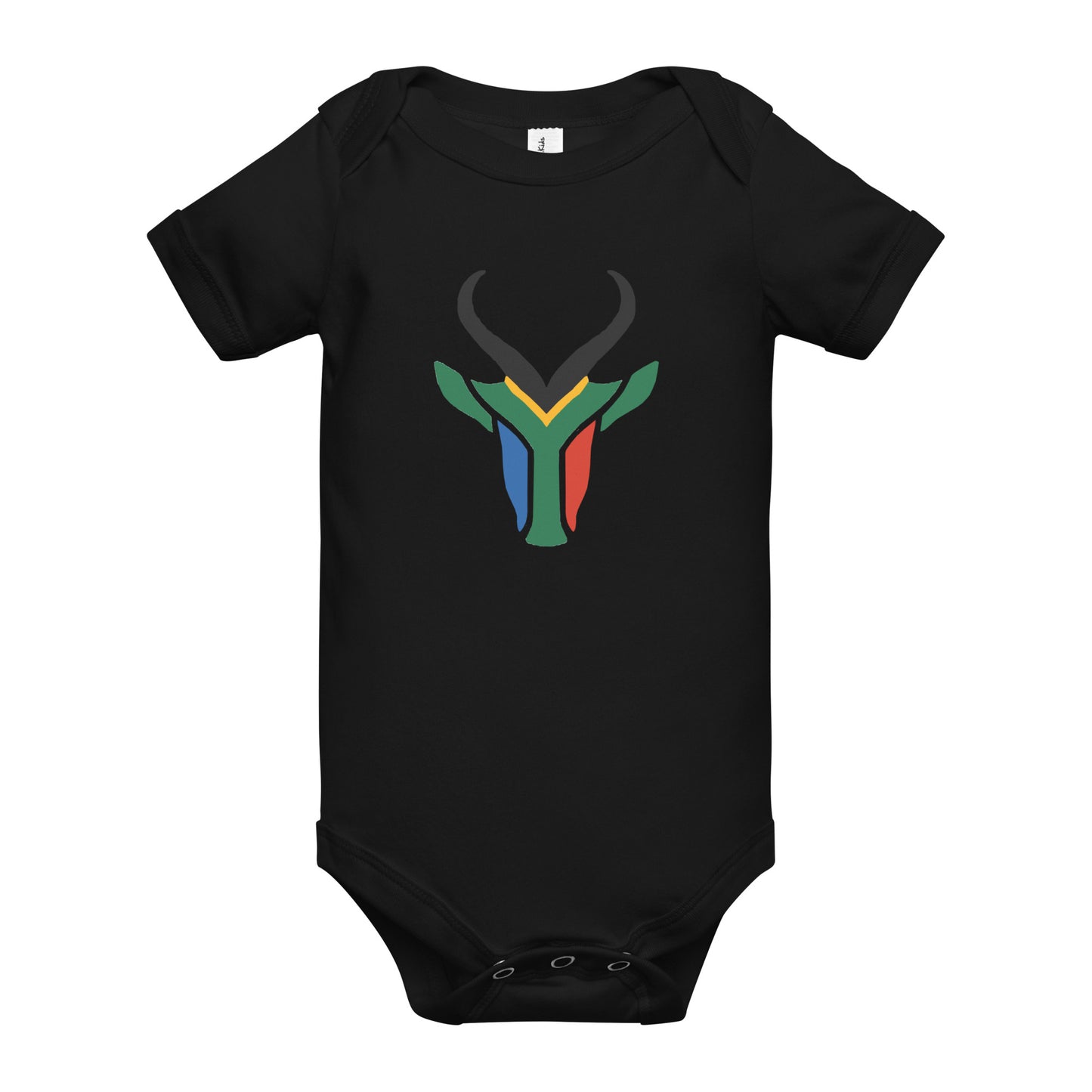 South Africa Colors Springbok Baby short sleeve one piece