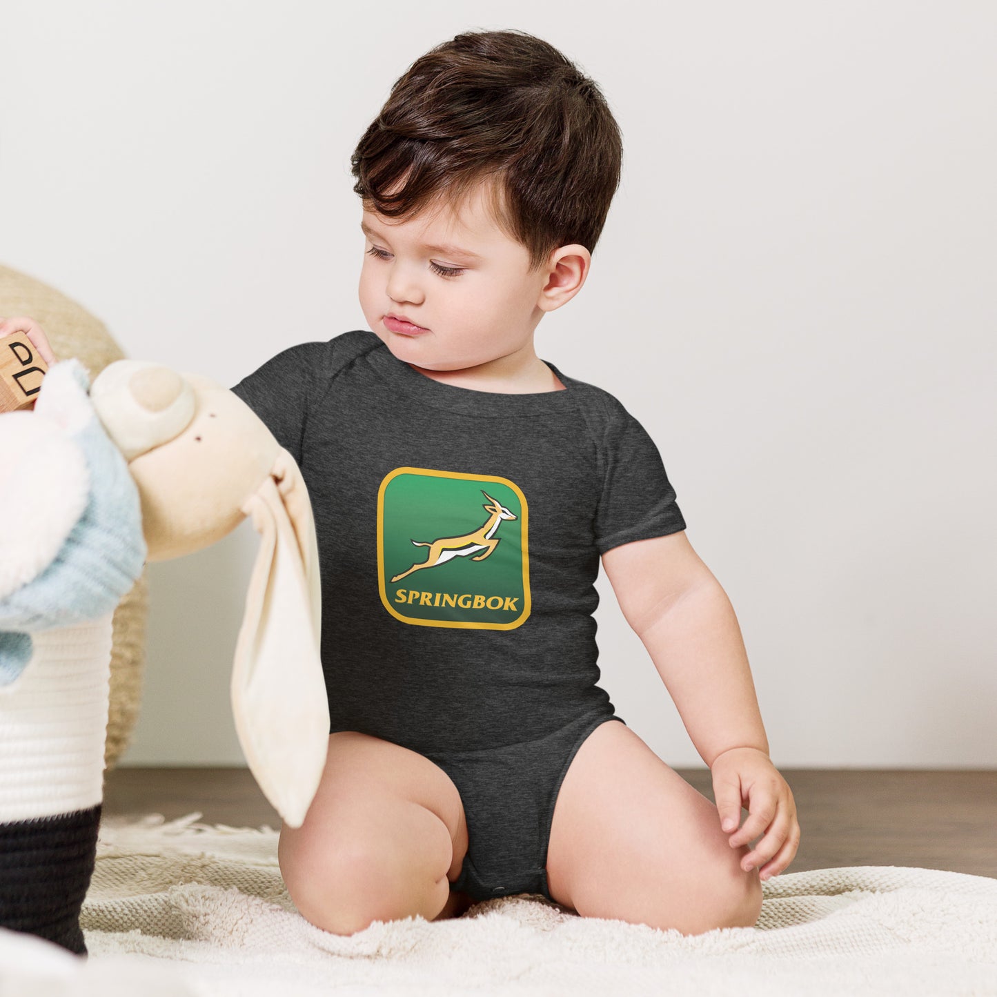 Springbok Fan Badge Custom Baby short sleeve one piece