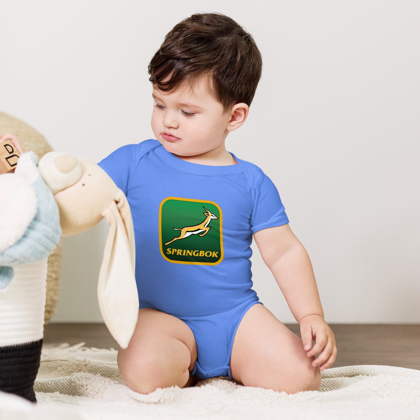 Springbok Fan Badge Custom Baby short sleeve one piece