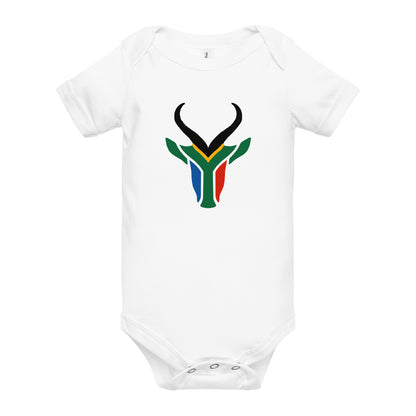 South Africa Colors Springbok Baby short sleeve one piece