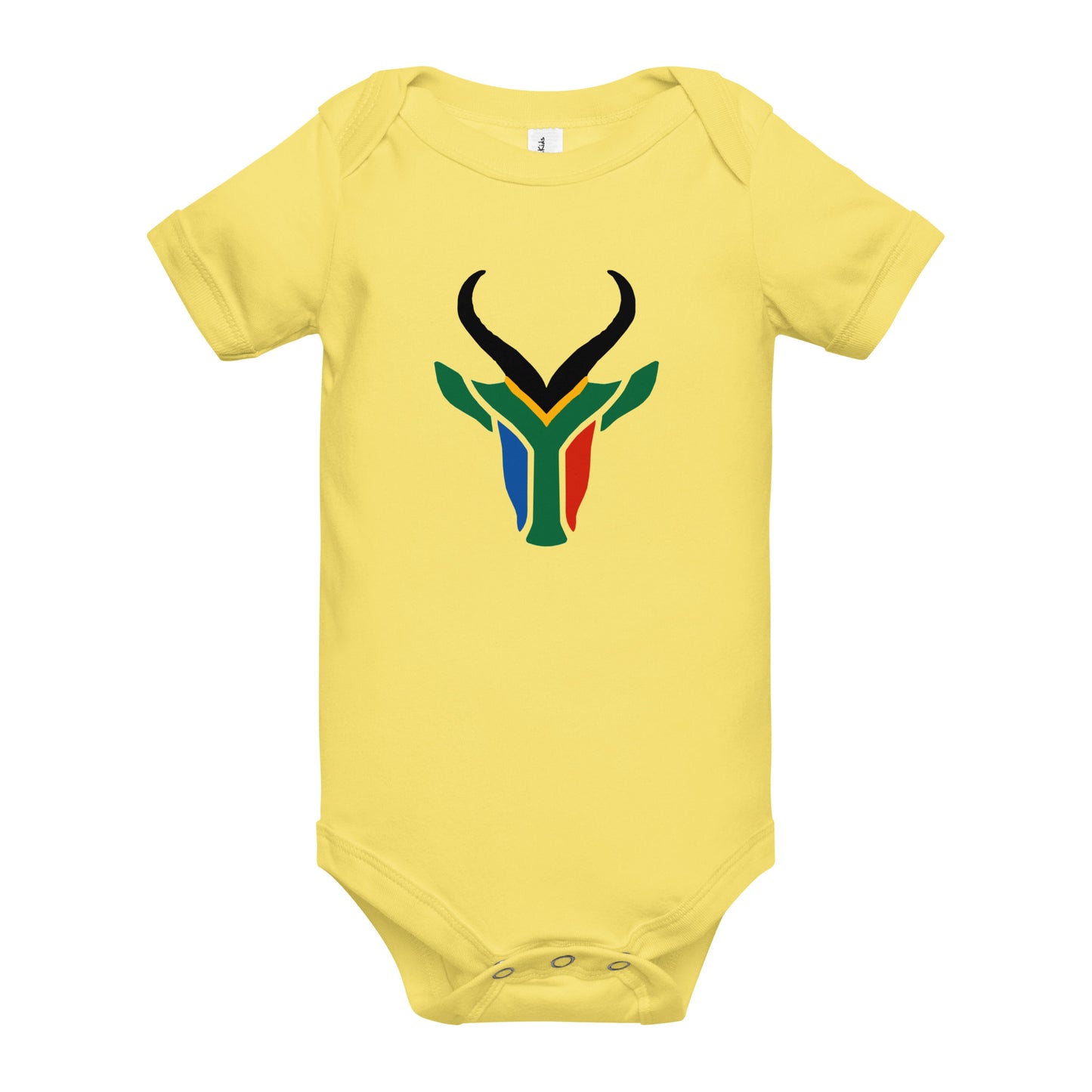 South Africa Colors Springbok Baby short sleeve one piece