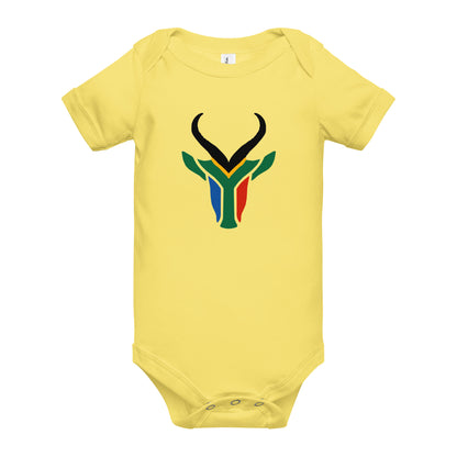 South Africa Colors Springbok Baby short sleeve one piece