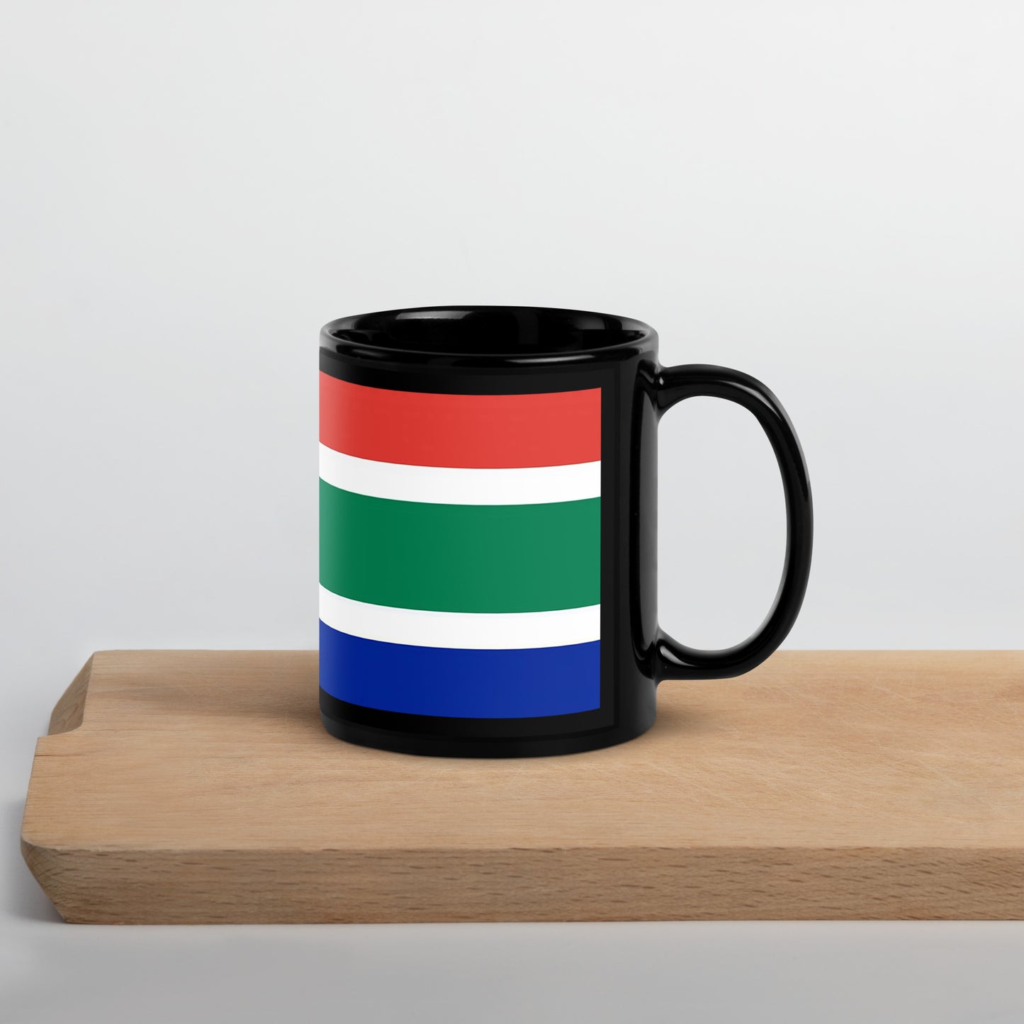 South African Flag Mug - Black Glossy Gift