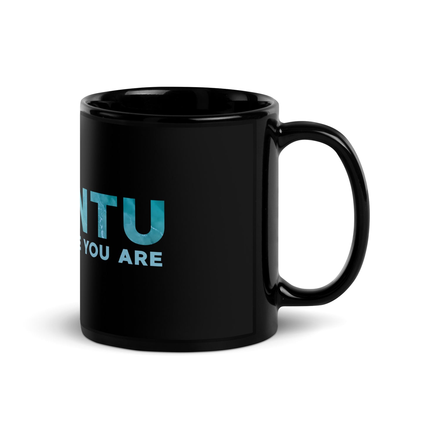 Ubuntu Black Glossy Mug - Ocean