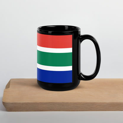 South African Flag Mug - Black Glossy Gift