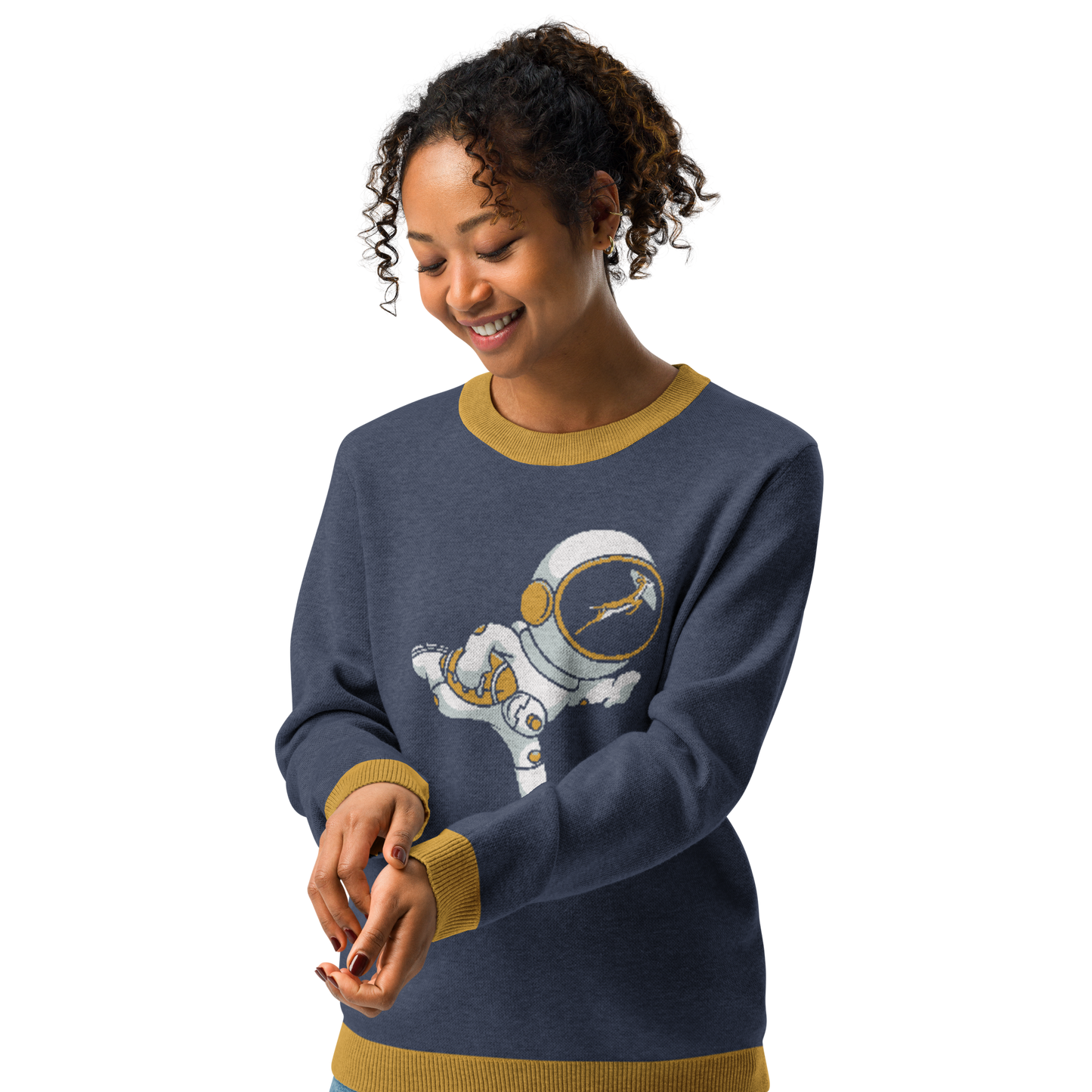 Astrobok Knitted crew neck sweater