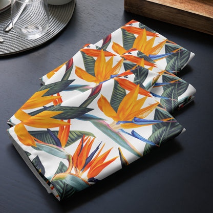 Strelitzia Cloth napkin set - White