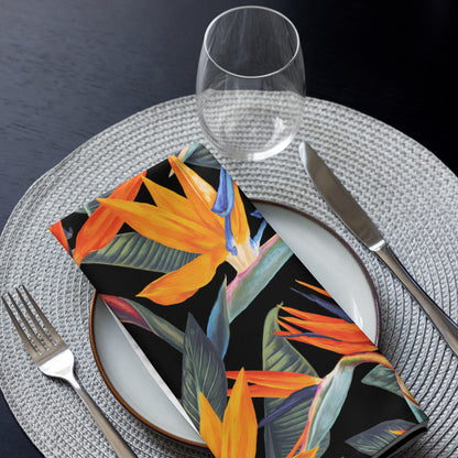 Strelitzia Cloth napkin set - Black