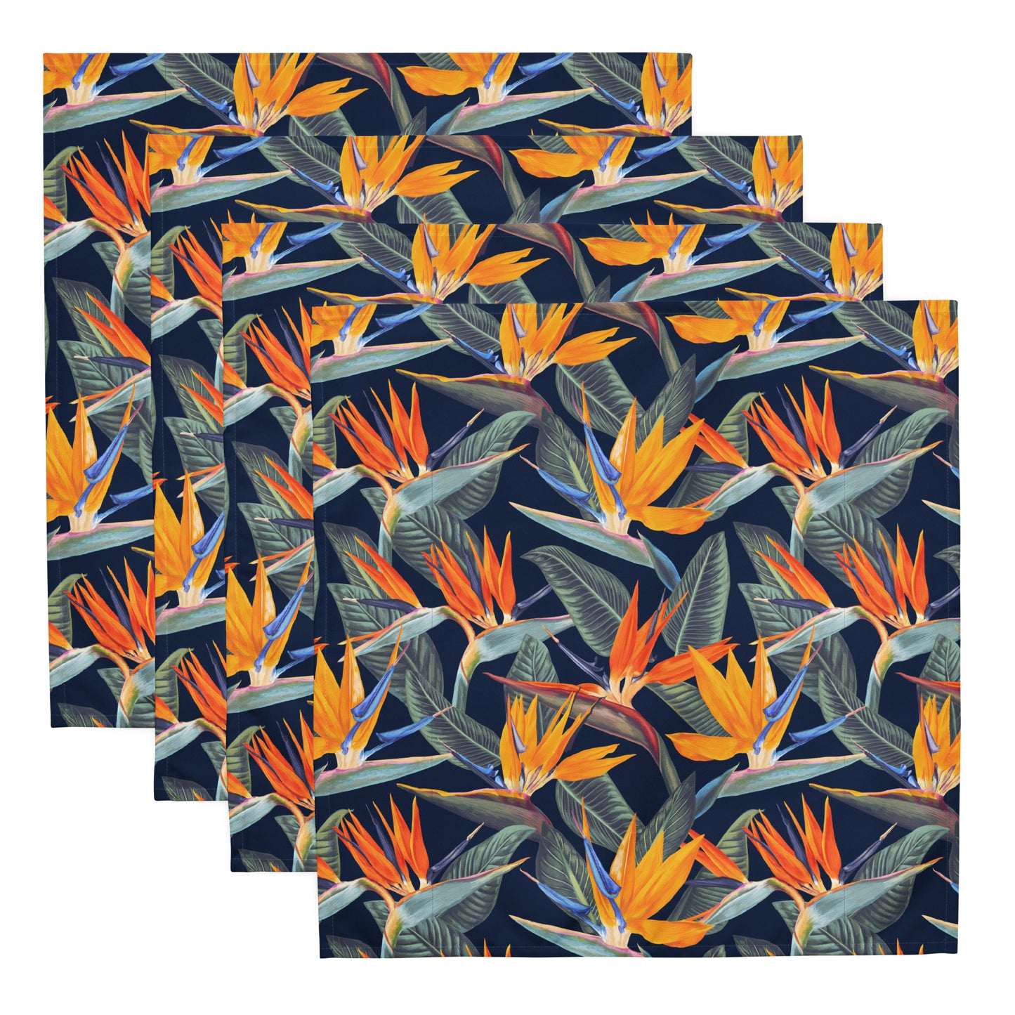 Strelitzia Cloth napkin set - Navy