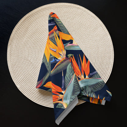 Strelitzia Cloth napkin set - Navy