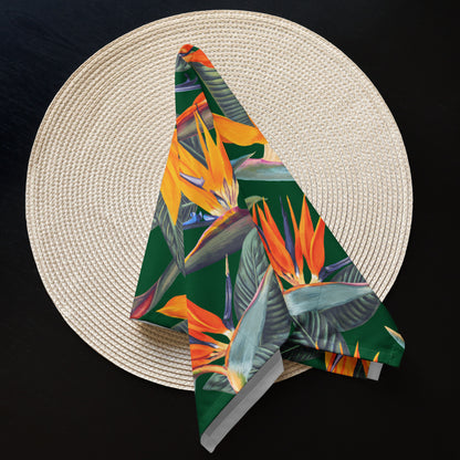 Strelitzia Cloth napkin set - Green