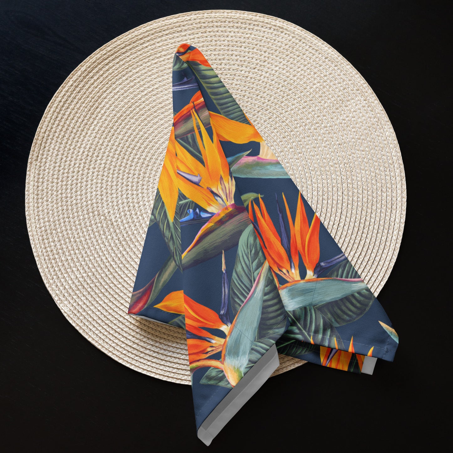 Strelitzia Cloth napkin set - Dusk Blue