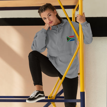 South African Flag Embroidered Champion Packable Jacket