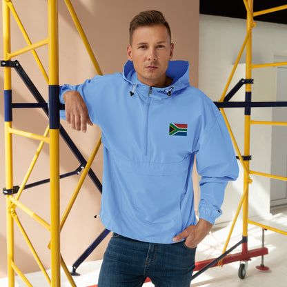 South African Flag Embroidered Champion Packable Jacket