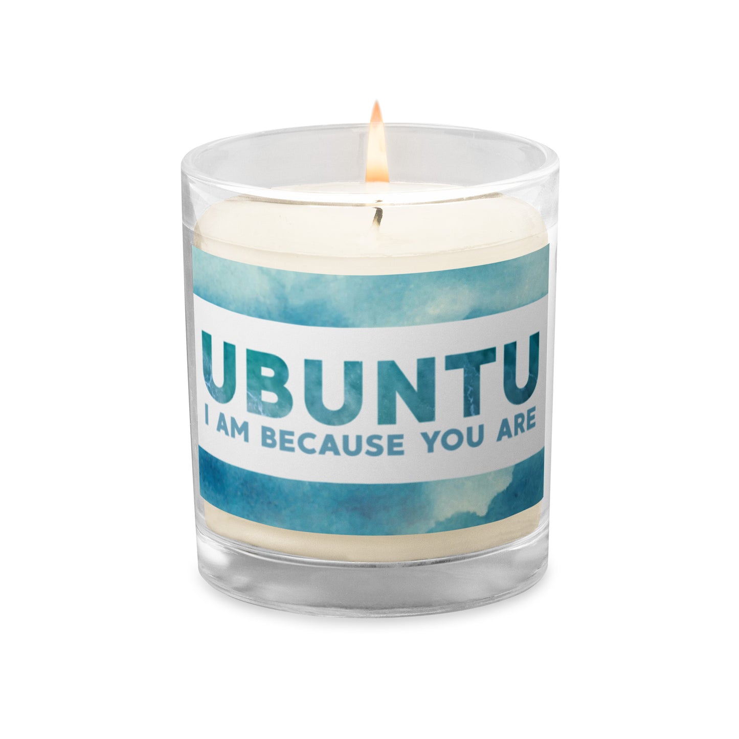 Ubuntu - I am because you are - Ocean - Glass jar soy wax candle