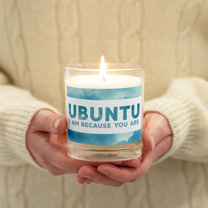 Ubuntu - I am because you are - Ocean - Glass jar soy wax candle