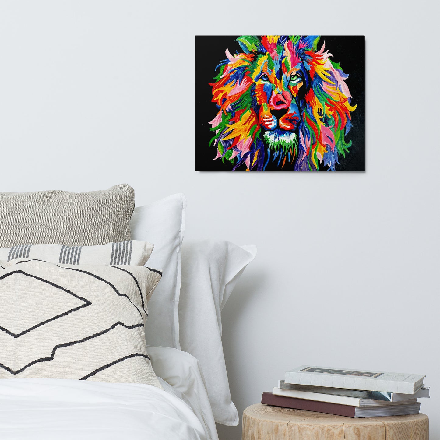 Rainbow Lion Metal prints