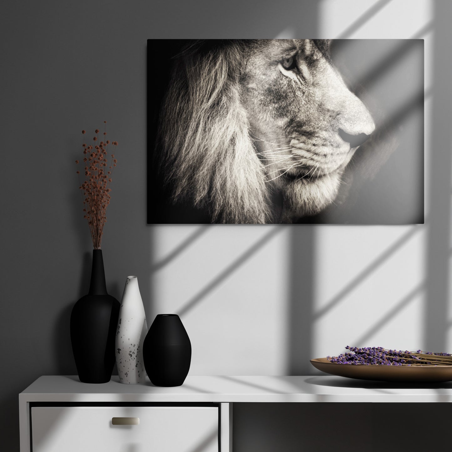 The Mighty Lion Metal prints