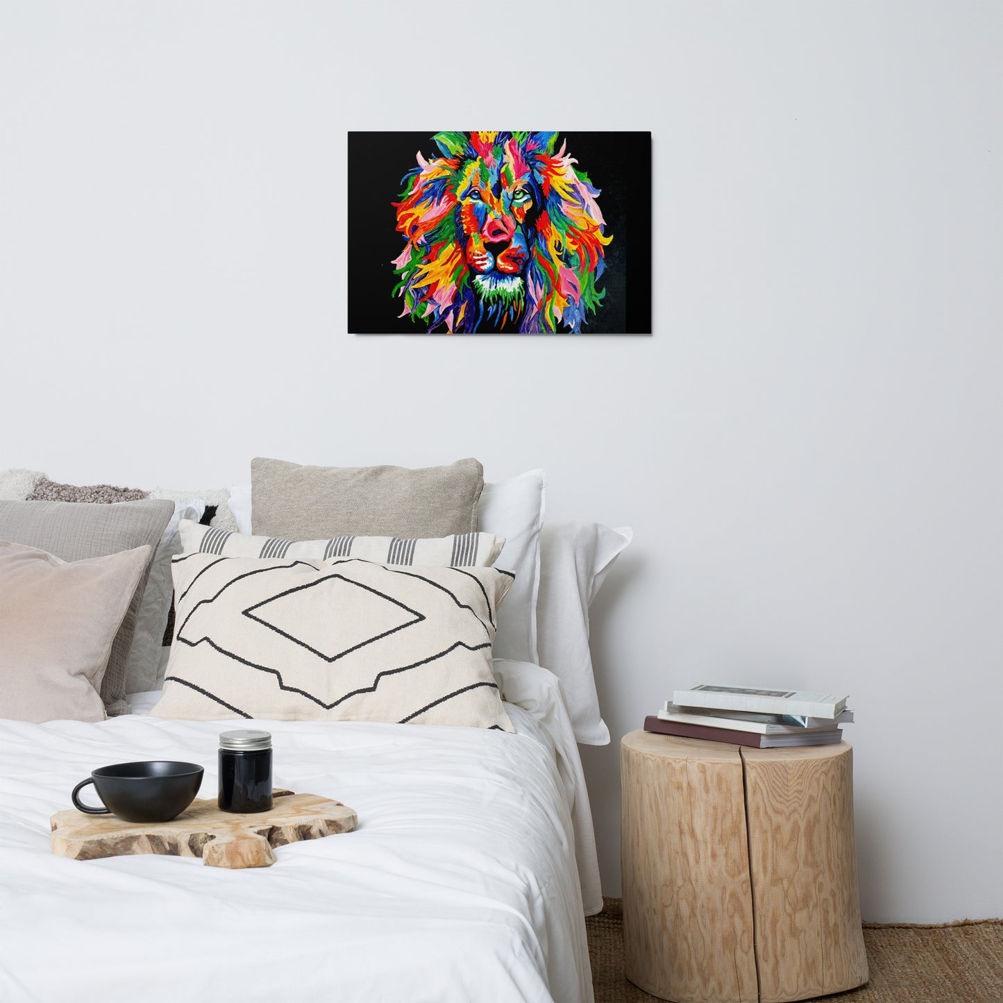 Rainbow Lion Metal prints