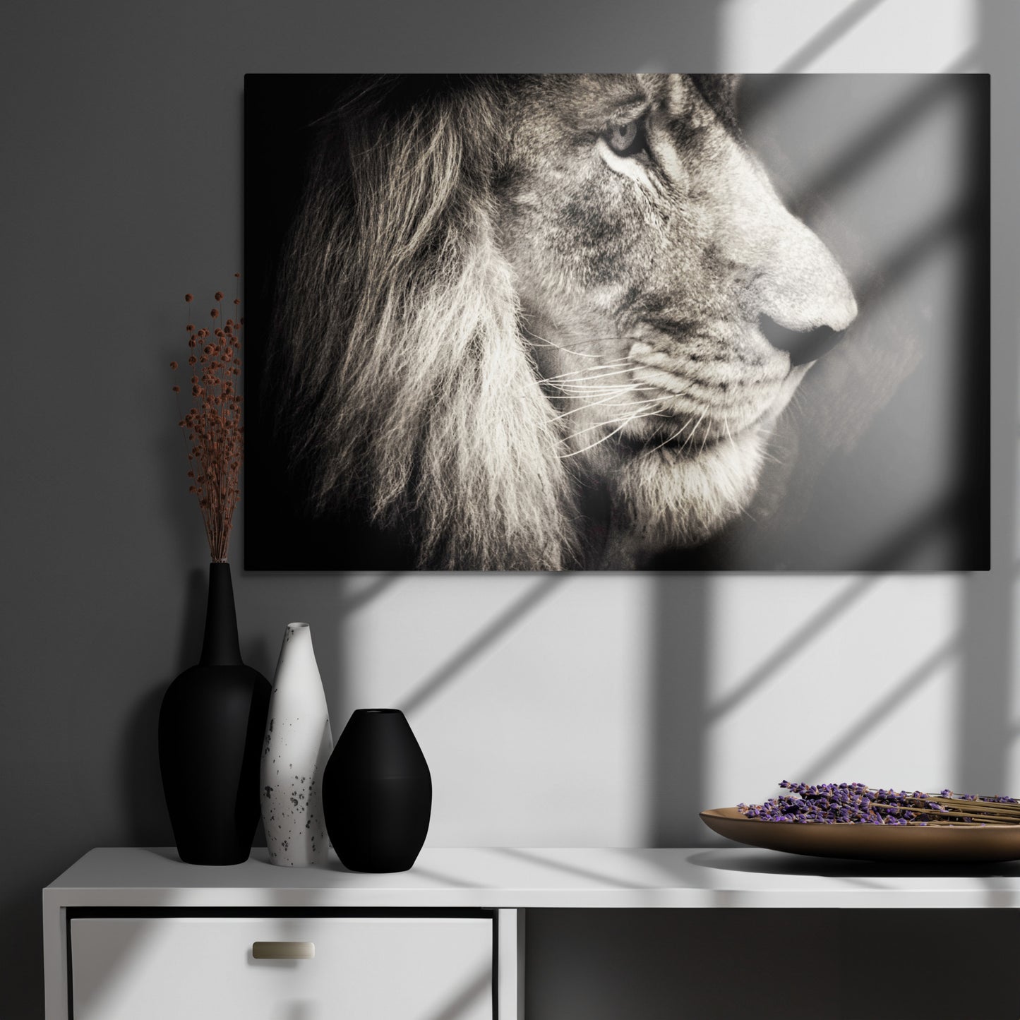 The Mighty Lion Metal prints