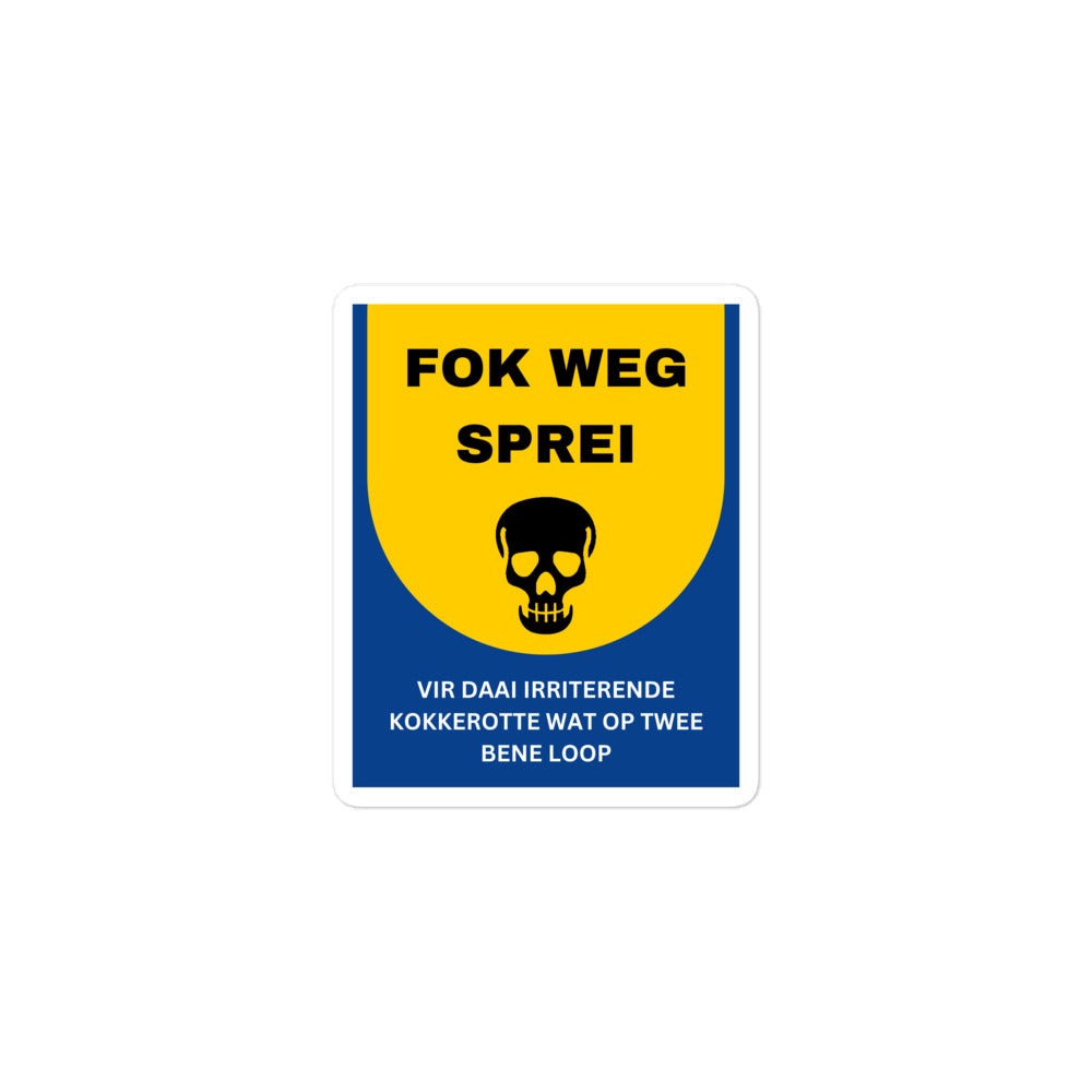 Fok Weg Sprei Bubble-free stickers