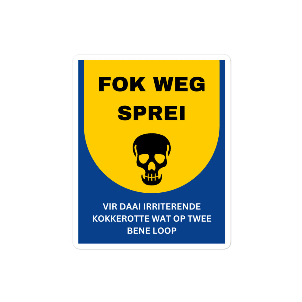 Fok Weg Sprei Bubble-free stickers