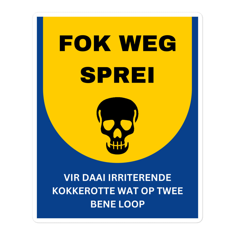 Fok Weg Sprei Bubble-free stickers