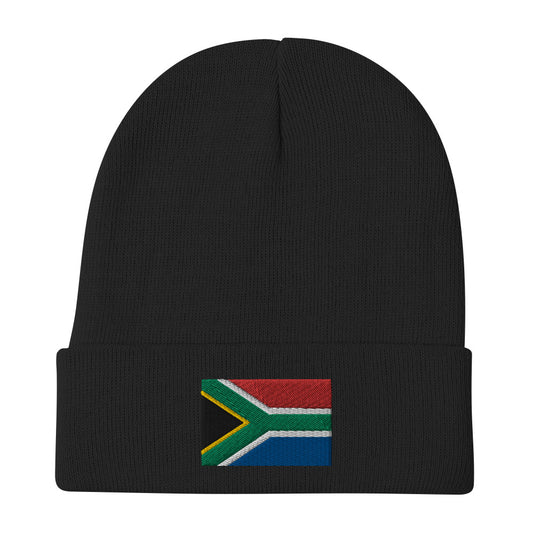 South African Flag Embroidered Beanie