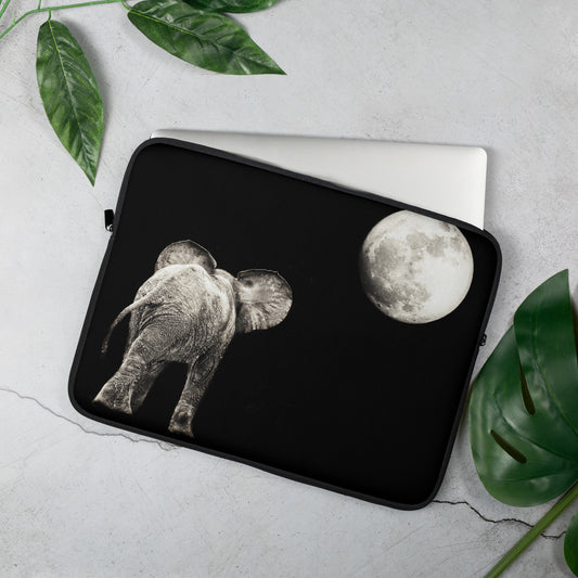 Elephant and Moon Laptop Sleeve