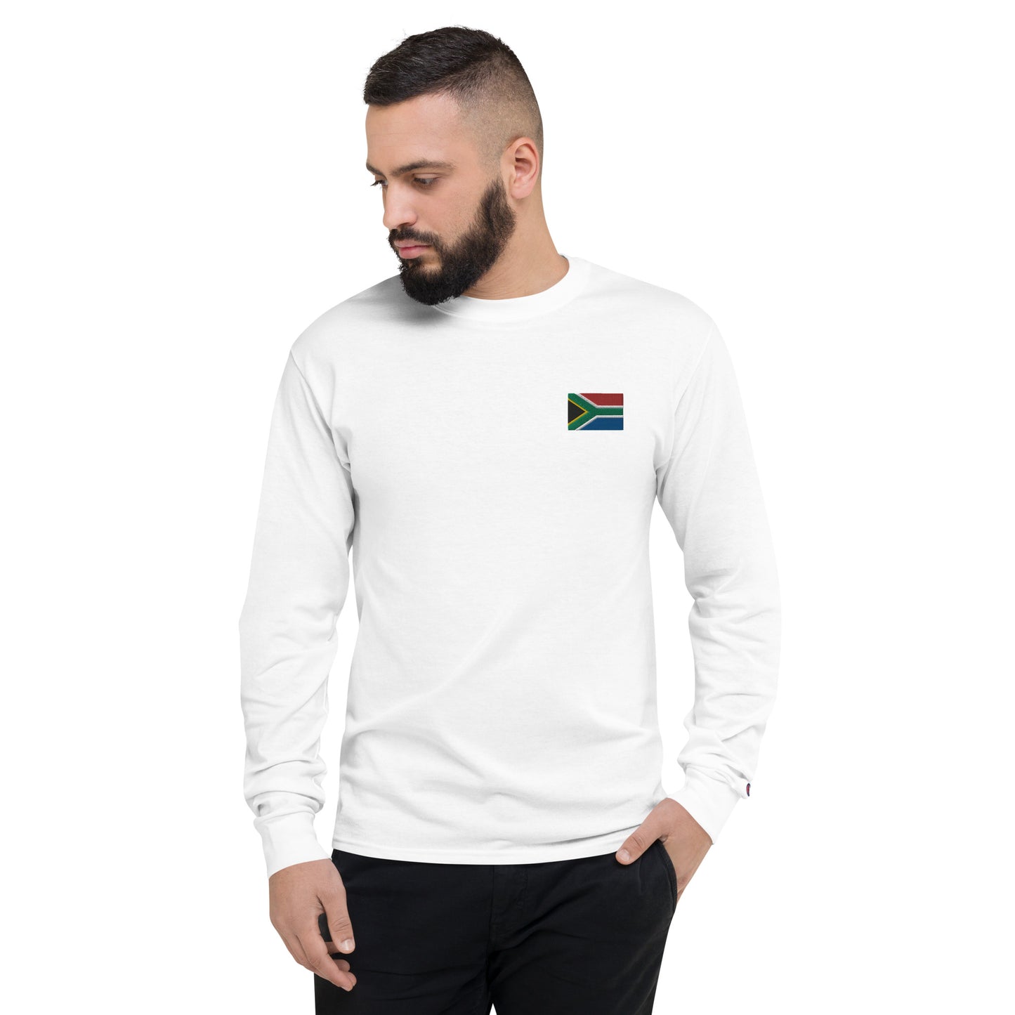 South African Flag Men's Champion Long Sleeve Shirt