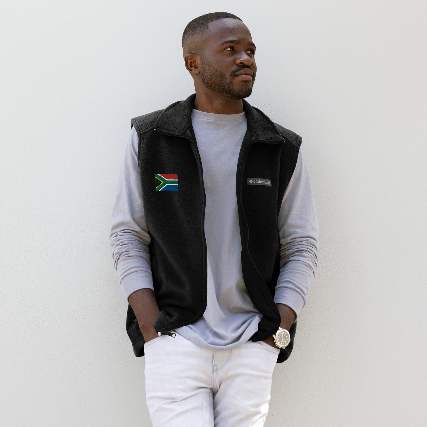 South African Flag Men’s Columbia fleece vest