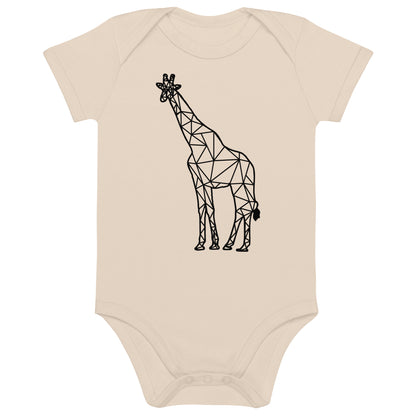 Giraffe Origami Organic cotton baby bodysuit