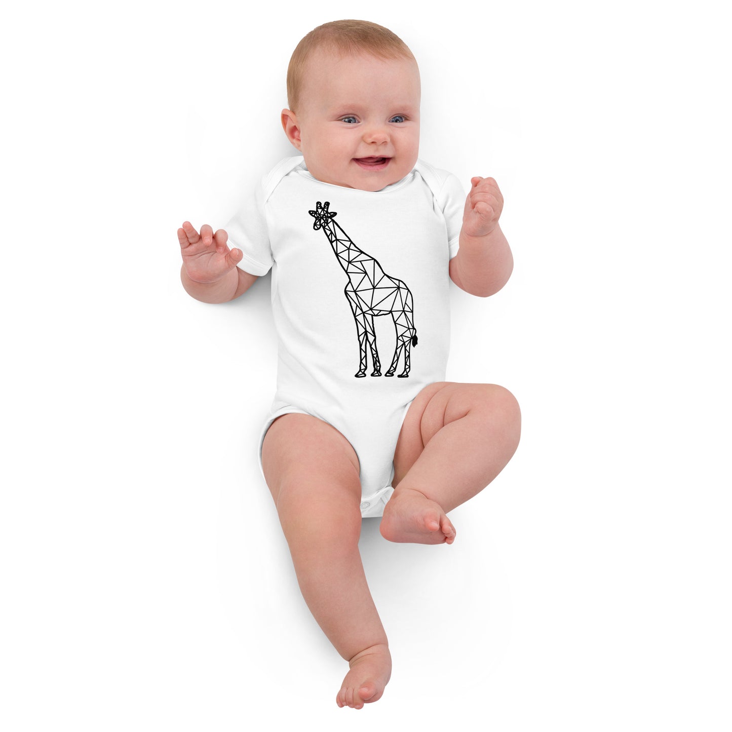 Giraffe Origami Organic cotton baby bodysuit