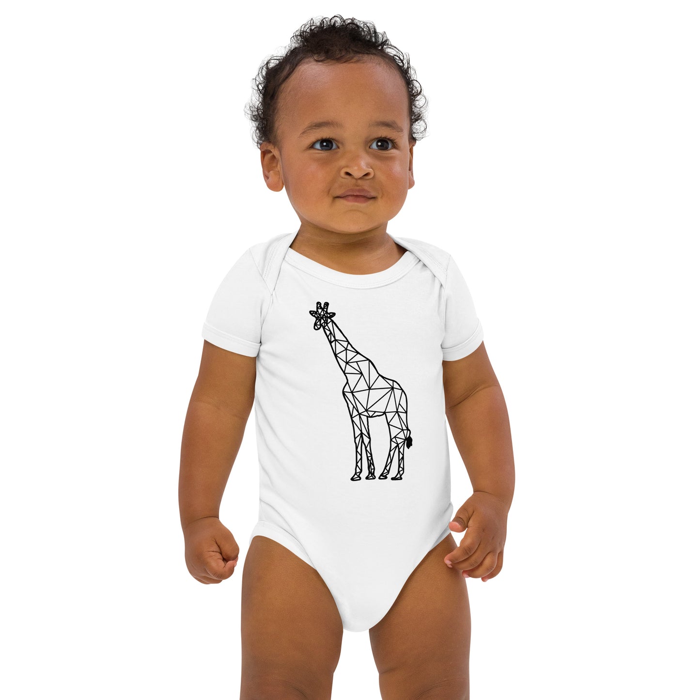 Giraffe Origami Organic cotton baby bodysuit