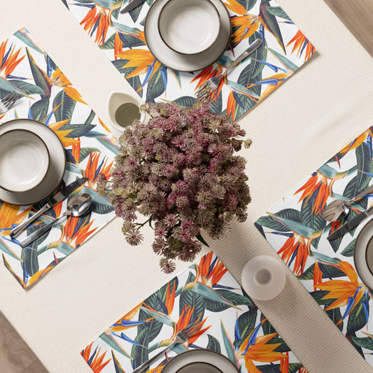 Strelitzia Placemat Set - White