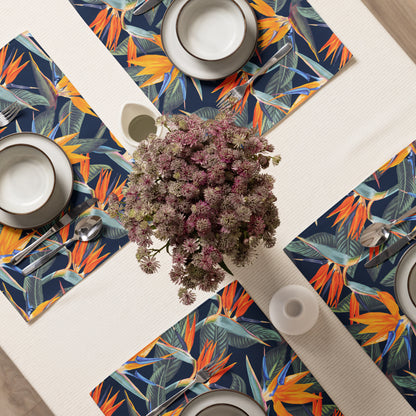 Strelitzia Placemat Set - Navy