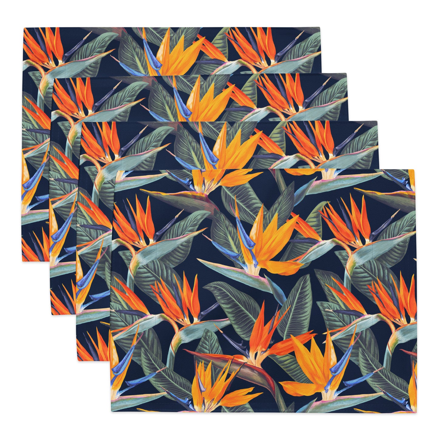 Strelitzia Placemat Set - Navy