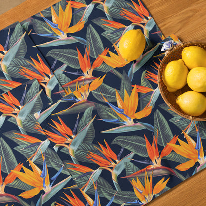 Strelitzia Placemat Set - Navy