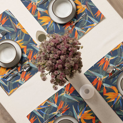 Strelitzia Placemat Set - Dusk Blue