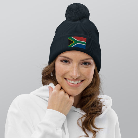 South African Flag Pom pom beanie