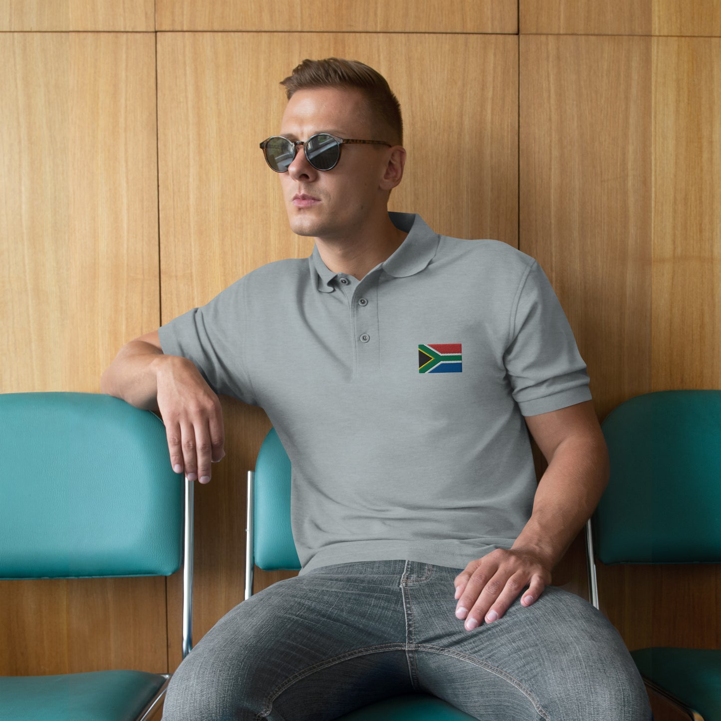 South African Flag Port Authority Men's Premium Polo