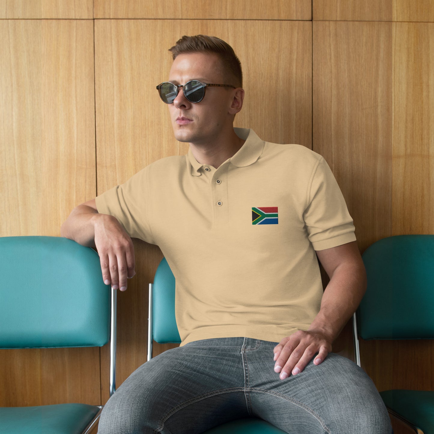 South African Flag Port Authority Men's Premium Polo