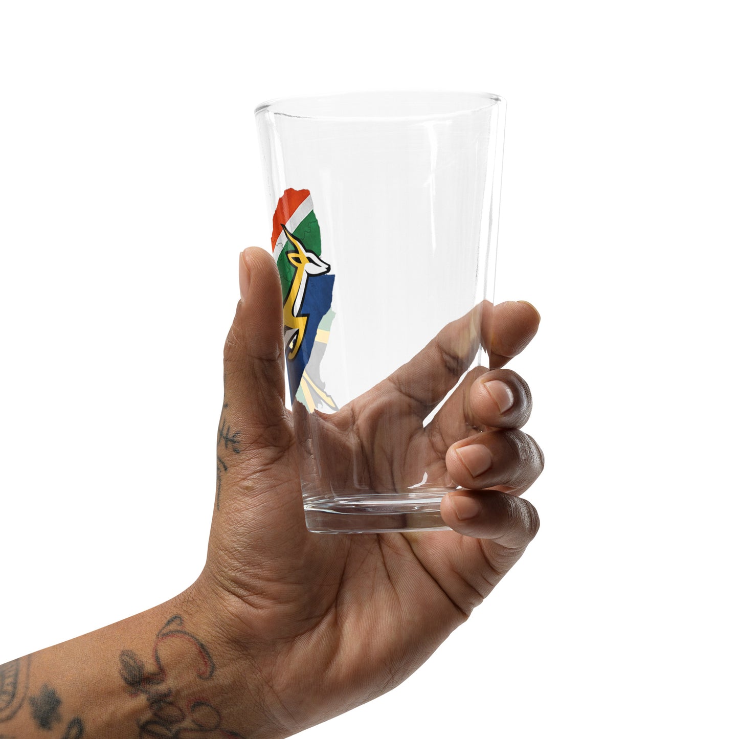 South African Boks fan Shaker pint glass