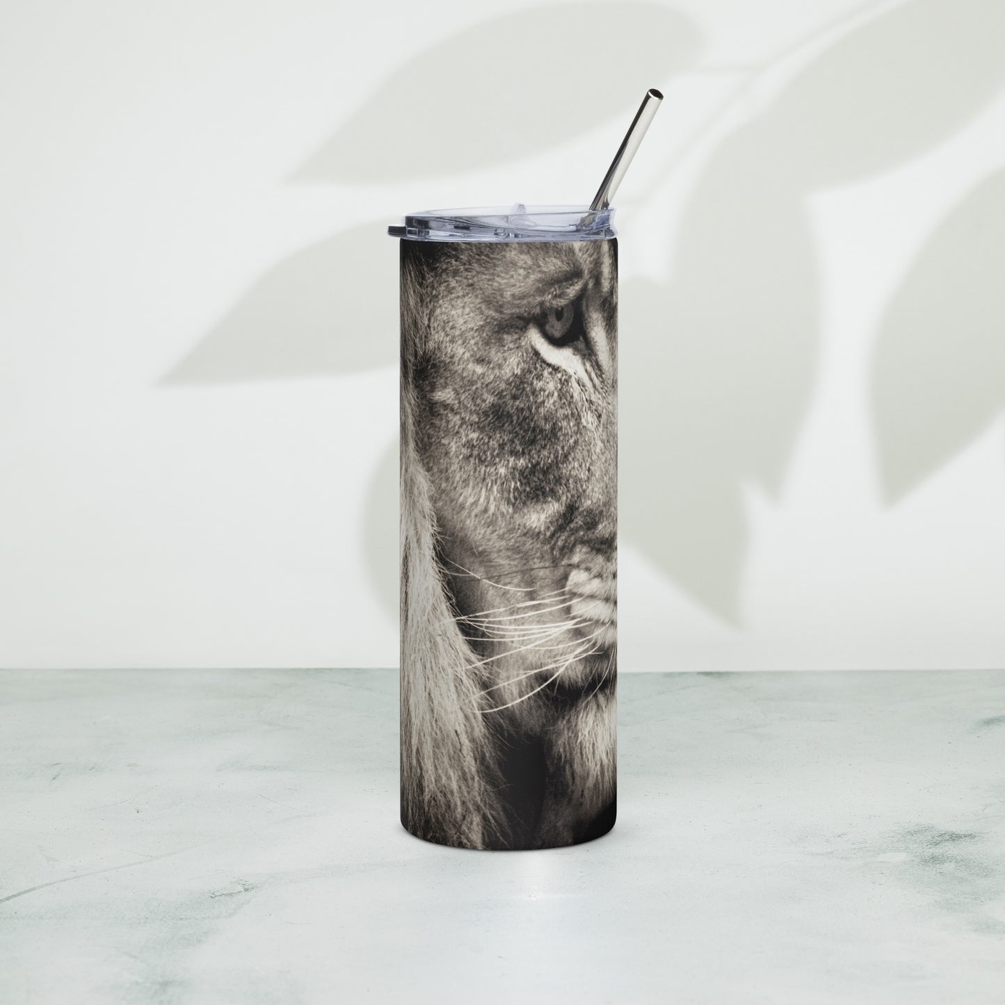 Fierce and Brave Lion Stainless steel tumbler